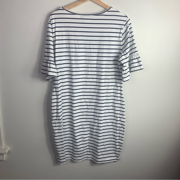 Trixie + Lulu White & Navy Striped Sheath Dress Size Large NWOT - Picture 2 of 4